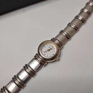 6.5 Inch Silver Tone Metal Gruen Watch With White Dial
